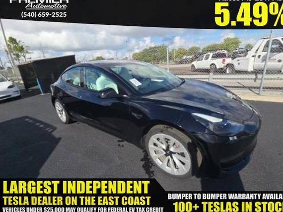 TESLA MODEL 3 2022 5YJ3E1EB0NF320989 image